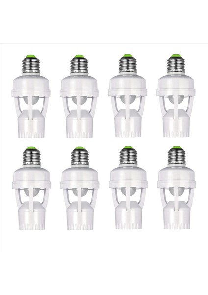 4x E27 Lamba Tutucu Pır Hareket Sensörü AC100-240V LED Ampul Soketi Dönüştürücü Insan Varlık Dedektörü (Yurt Dışından)