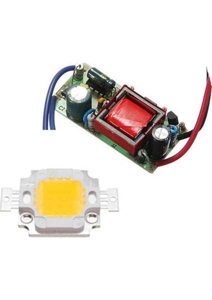 10W LED Çip + Işık Lambası Ampulü Için Sürücü Güç Kaynağı 85-265V Sıcak Beyaz Işık (Yurt Dışından)