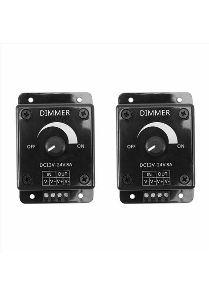 2x Siyah LED Dimmer Anahtarı Dc 12V 24V 8A Ayarlanabilir Parlaklık Lambası Ampul Şeridi Sürücü Güç Kaynağı Denetleyicisi (Yurt Dışından) fiyatları