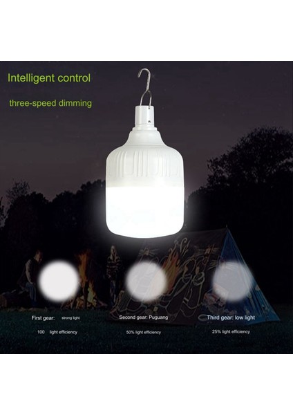 Şarj Edilebilir Ampul Taşınabilir Kamp Ampul Acil Durum Aydınlatma El Feneri Işıkları Açık Asılı Çadır Işık 80W (Yurt Dışından) fiyatları