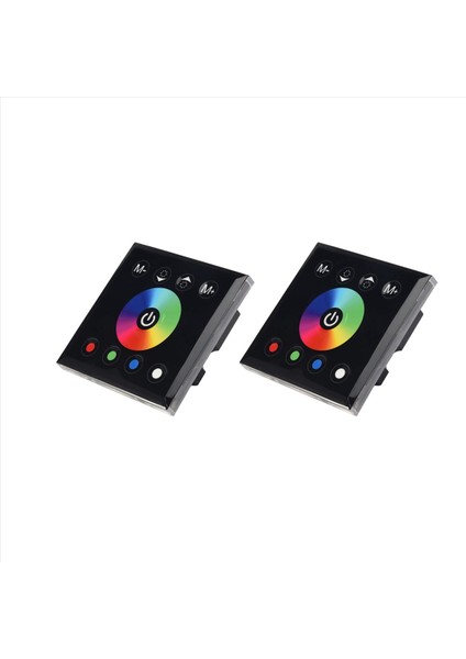 2x DC12V-24V Rgb/rgbw Duvara Monte Dokunmatik Panel Denetleyici Cam Panel Dimmer Anahtar Kontrolörü LED Şeritler Için Siyah (Yurt Dışından)