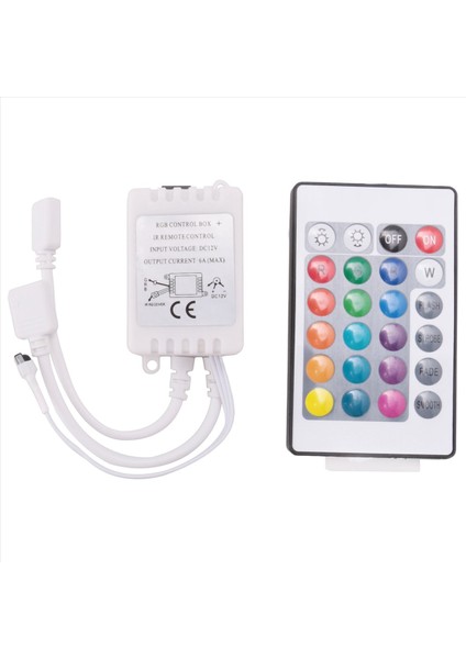 LED Şerit Işıklar Denetleyicisi Denetleyici Rgb LED Şerit Işığı Denetleyicisi + Kızılötesi Uzaktan Kumanda 24 Anahtar (Yurt Dışından)