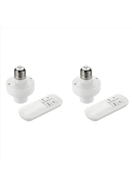 2x E26 E27 Kablosuz Uzaktan Kumanda Işık Soket Tutucu 20M Taban Açık/kapalı Akıllı Anahtar Soketi Aralık Akıllı Cihaz (220V) (Yurt Dışından)