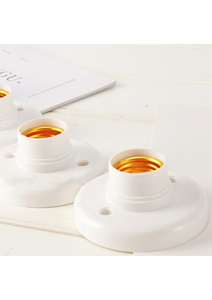 100PCS E27 Plastik Vidalı Lamba Tutucu Yuvarlak Lamba Tutucu Ampul Soket Tutucu Adaptörü (Yurt Dışından) fırsatları