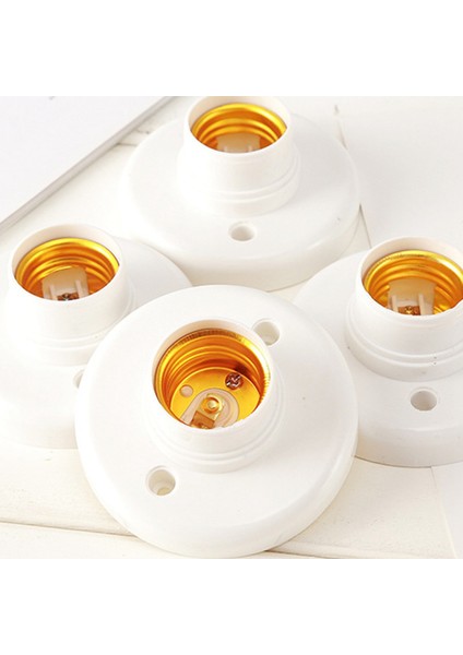 100PCS E27 Plastik Vidalı Lamba Tutucu Yuvarlak Lamba Tutucu Ampul Soket Tutucu Adaptörü (Yurt Dışından) indirimleri