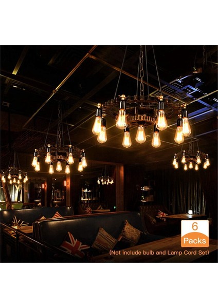 18 Paket Bakalit Lamba Tutucu E26/E27 Işık Soketi Vintage Ampul Soketi Es Tavan/pikap/zemin Için (Yurt Dışından)