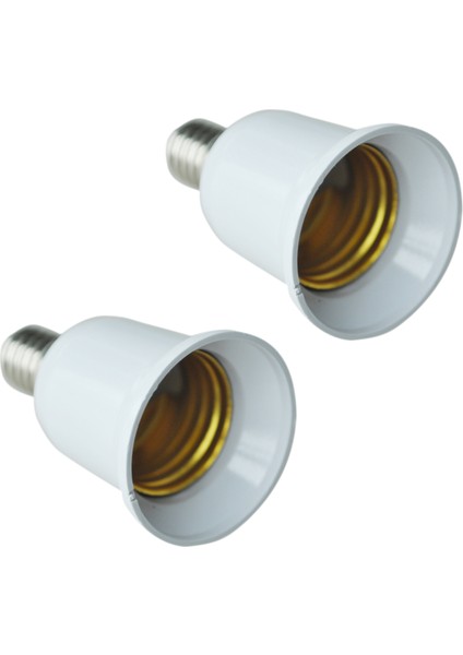 2x E14 Ila E27 Uzat LED Cfl Ampul Lamba Adaptör Dönüştürücü Dönüştürücü Vidalı Soket (Yurt Dışından)