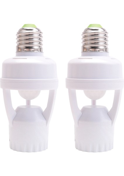 2x Ac 110-220V 360 Derece Pir Indüksiyon Hareket Sensörü Ir Kızılötesi Insan E27 Fiş Soket Anahtarı Baskı LED Ampul Tutucu (Yurt Dışından)
