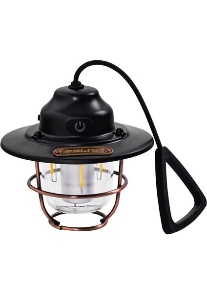 2000MAH Açık Aydınlatma Kampı Işık USB Şarj Edilebilir Retro Horselight Kampı Işık Hafif Çadır LED Kamp Işığı (Siyah) (Yurt Dışından)