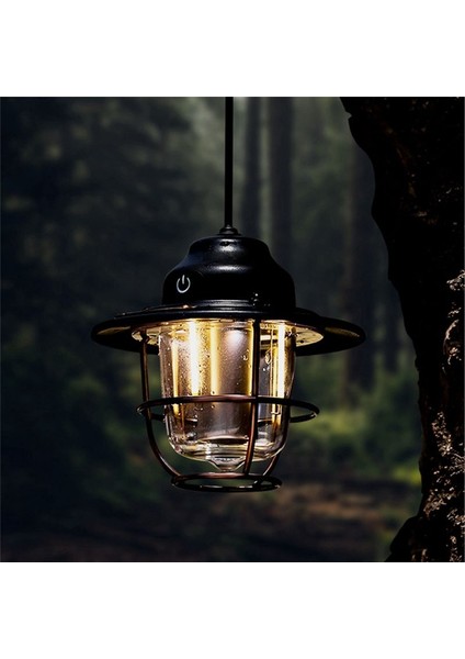 2000MAH Açık Aydınlatma Kampı Işık USB Şarj Edilebilir Retro Horselight Kampı Işık Hafif Çadır LED Kamp Işığı (Siyah) (Yurt Dışından) fırsatları