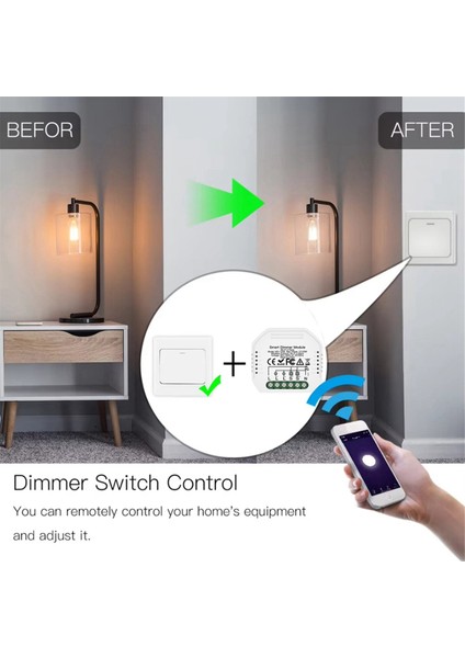 Dıy Smart Wifi LED Dimmer Switch 2 Yollu Anahtar Sesli Karartma Akıllı Yaşam Alexa Tuya Uygulaması Için Akıllı Anahtar (Yurt Dışından) fiyatları