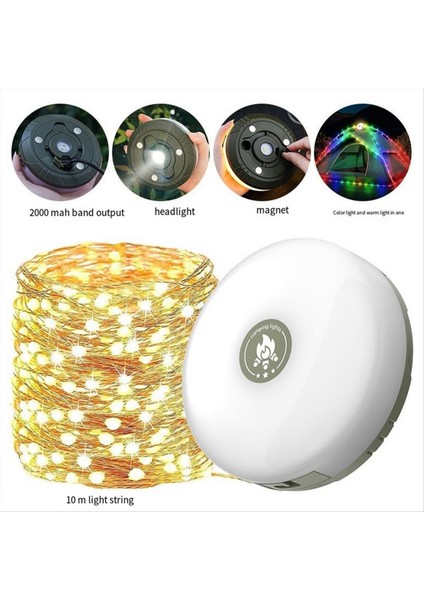 Yeni Kamp Lambası Renkli Ip Işıkları Aydınlatma El Feneri LED Manyetik Şarj Açık Atmosfer (Yurt Dışından) fiyatları