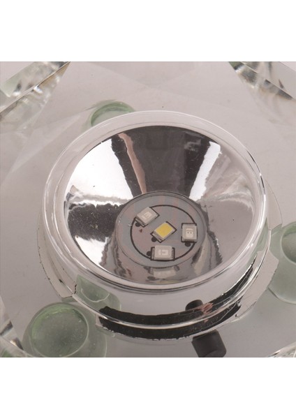 2x Kristal LED Işık Tabanı Çok Renkli Otomatik Yanıp Sönen Kaide Renk Şovu Düz Üst Yüzeyli Stant Açık Ekran Plakası (Yurt Dışından)