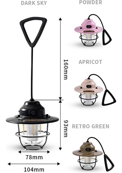 2000MAH Açık Aydınlatma Kampı Işık USB Şarj Edilebilir Retro Horselight Kampı Işık Hafif Çadır LED Kamp Işığı (Bej) (Yurt Dışından) indirimleri