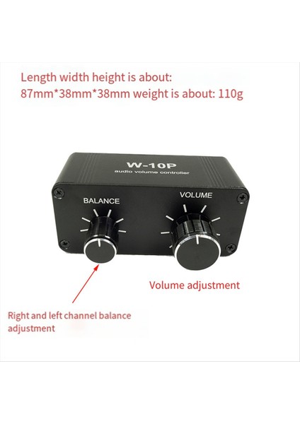 3 5 mm Rca Taşınabilir Ses Denetleyicisi Ön Amplifikatör W-10P Stereo Çift Kanallı Stereo Ses Mini Denge Müzik Ev Sesi (Yurt Dışından) modelleri
