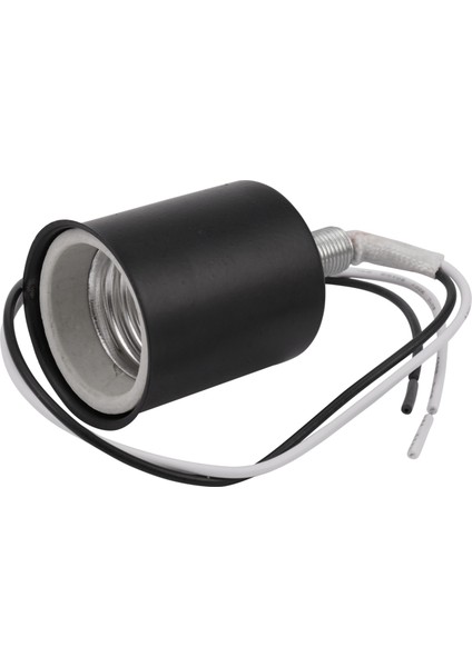 3x E27 Seramik Vidalı Taban Yuvarlak LED Ampul Lamba Soket Tutucu Adaptörü Metal Lamba Tutucu Telli Siyah (Yurt Dışından) modelleri