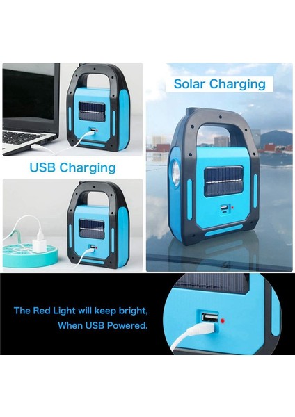 5x 3 Aradan 1 Güneş USB Şarj Edilebilir Koçan LED Kamp Fener Cihaz Için Şarj Su Geçirmez Acil Durum El Feneri LED Işık (Yurt Dışından)