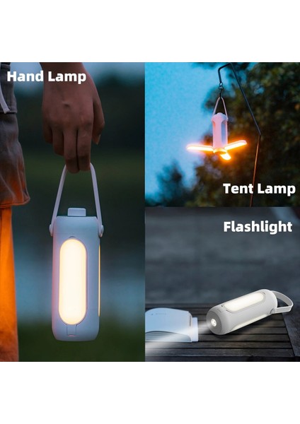 Açık Kamp Hafif Katlanır Taşınabilir Taşınabilir Şarj Edilebilir 10000MAH Asma Çadır Lambası Asma LED El Feneri (Yurt Dışından) indirimleri