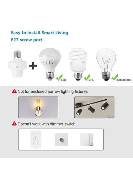 Uzaktan Kumanda Işık Soketi E27 Ampul Soket Adaptörü Zigbee Akıllı Işık Tutucu Wifi Akıllı Sesli Işık Soketi (Yurt Dışından) indirimleri