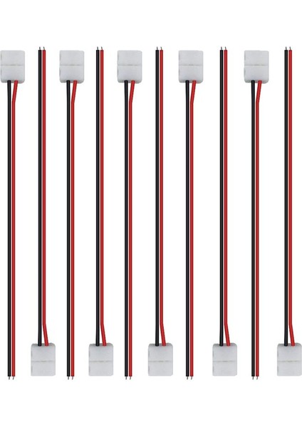 50PCS LED Bant Konnektörü 2pin LED Şerit Aksesuar Konektörleri 2835 3528 5050 5730 5630 Smd LED Şerit Için (Yurt Dışından)