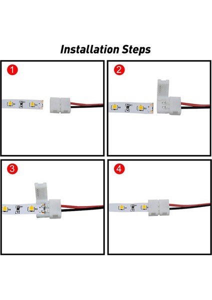 50PCS LED Bant Konnektörü 2pin LED Şerit Aksesuar Konektörleri 2835 3528 5050 5730 5630 Smd LED Şerit Için (Yurt Dışından) modelleri