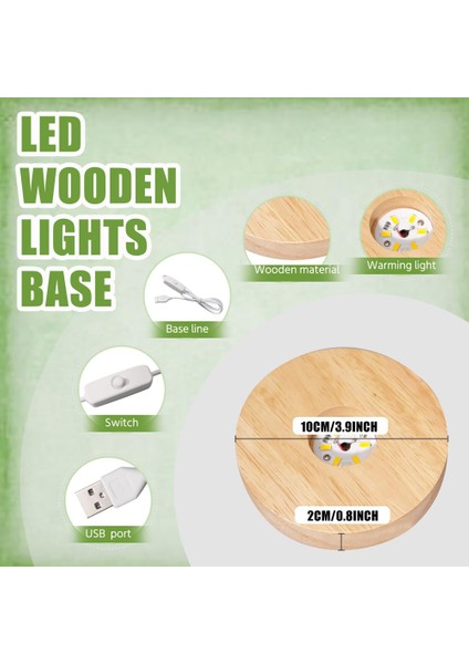 10 Adet Ahşap LED Ekran Tabanları Yuvarlak Ahşap Ekran Cam Sanat LED Işıklı Ekran Standı Tabanları Için Aydınlatılmış Tabanlar (Yurt Dışından) fırsatları