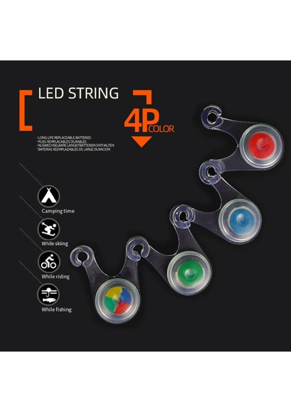 Çadır Ipi Işık Koruyucusu Asılı Lamba Küçük El Feneri LED Açık Hava Kampı Balıkçılık Uyarı Güvenlik Işığı Kırmızı (Yurt Dışından) indirimleri