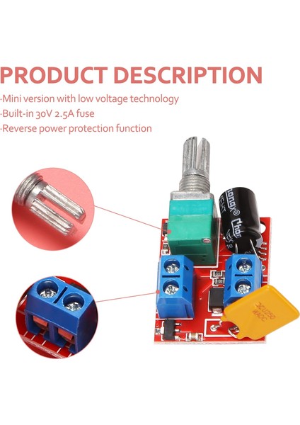 Mini Dc Motor Pwm Hız Denetleyicisi 3V 6V 12V 24V 35VDC 90W 5A Dc Motor Hız Kontrol Anahtarı LED Dimmer (Yurt Dışından) indirimleri