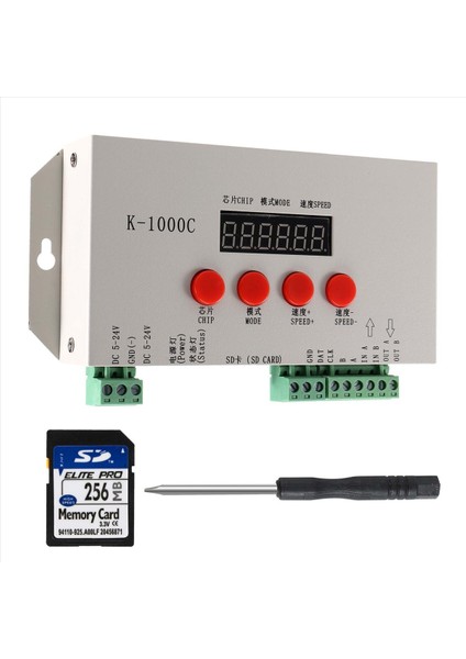 K-1000C Denetleyici K1000C WS2812B WS2811 APA102 T1000S WS2813 LED 2048 Piksel Program Denetleyicisi DC5-24V (Yurt Dışından)