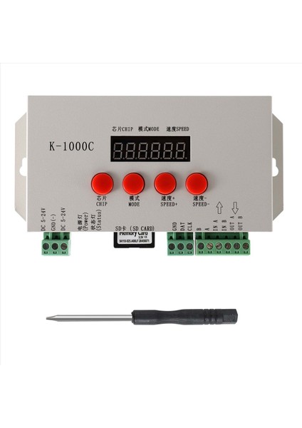 K-1000C Denetleyici K1000C WS2812B WS2811 APA102 T1000S WS2813 LED 2048 Piksel Program Denetleyicisi DC5-24V (Yurt Dışından) fiyatları
