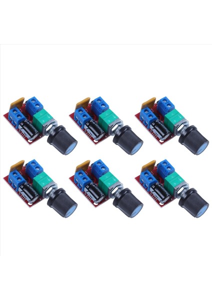 6x Mini Dc Motor Pwm Hız Kontrolörü 3V 6V 12V 24V 35VDC 90W 5A Dc Motor Hız Kontrol Anahtarı LED Dimmer (Yurt Dışından)