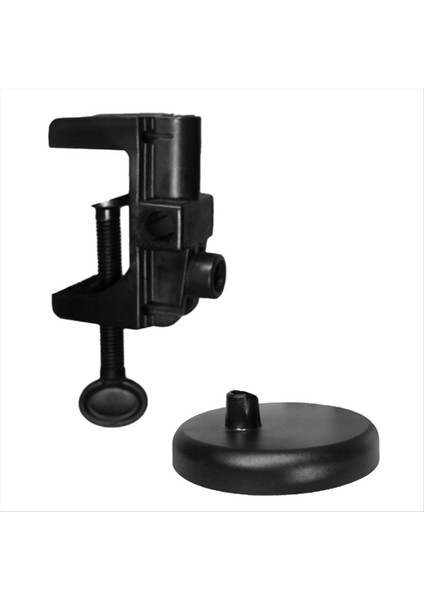 Masa Lambası Evrensel Taban Klips Masa Lambası Yuvarlak Taban Salıncak Kolu Masa Lambası Aksesuarları Siyah (Yurt Dışından)