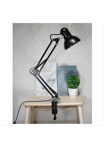 Masa Lambası Evrensel Taban Klips Masa Lambası Yuvarlak Taban Salıncak Kolu Masa Lambası Aksesuarları Siyah (Yurt Dışından) fiyatları