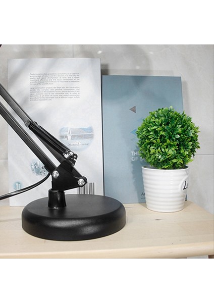 Masa Lambası Evrensel Taban Klips Masa Lambası Yuvarlak Taban Salıncak Kolu Masa Lambası Aksesuarları Siyah (Yurt Dışından) modelleri