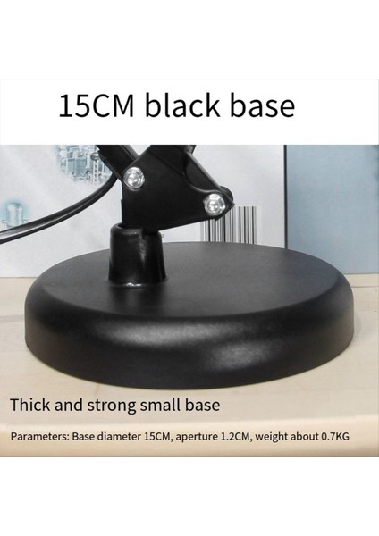 Masa Lambası Evrensel Taban Klips Masa Lambası Yuvarlak Taban Salıncak Kolu Masa Lambası Aksesuarları Siyah (Yurt Dışından) indirimleri