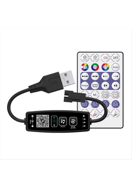 WS2811 WS2812B LED Denetleyicisi Bluetooth Müzik 28KEYS Bireysel Adreslenebilir Rgb Strip Işık USB 5V Için Uzaktan Kumanda (Yurt Dışından) modelleri
