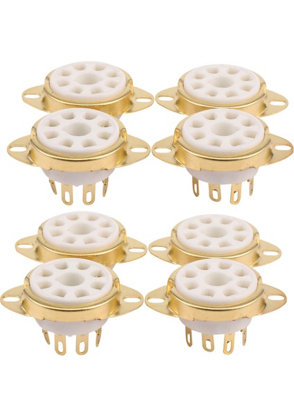 8pc 8 Pin Seramik Soket Tüpü KT88 EL34 6V6 6650 274B Için (Yurt Dışından)
