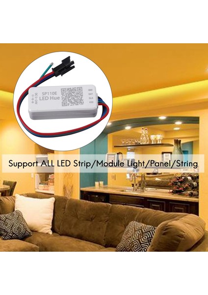 WS2812B SK6812RGB SK6812RGBW Bluetooth SP110E Mini Denetleyici Tüm LED Strip/modül Işığı/panel/string Ios/android Uygulaması 1024 Piksel DC5V-12V (Yurt Dışından) modelleri
