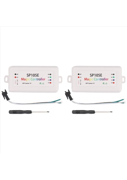 2x SP105E Kablosuz Bluetooth Denetleyici Uygulaması WS2811 WS2812B WS2801 SK6812 APA102 Ayrı Ayrı Adreslenebilir Programlanabilir (Yurt Dışından)