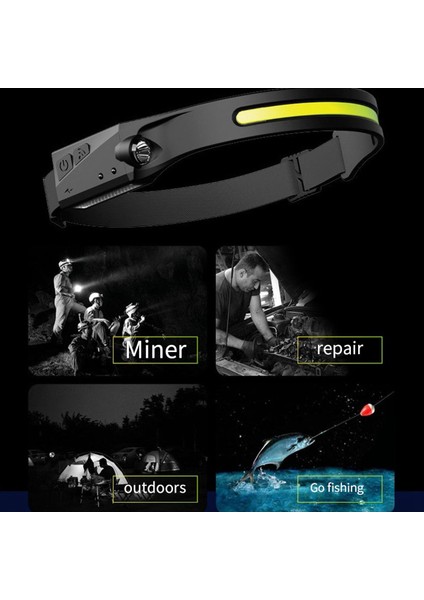 USB Şarj Edilebilir LED Sensör Far Xpe+Cob Far Work Işık Su Geçirmez Far Fishing Camping Işık (Yurt Dışından) indirimleri