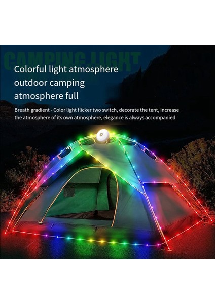 Kamp Dize Işıkları LED Işık Dizesi 2&#39 Den 2 Tasarım 2000MAH Şarj Edilebilir 10M Açık Su Geçirmez Çadır Feneri (Yurt Dışından)