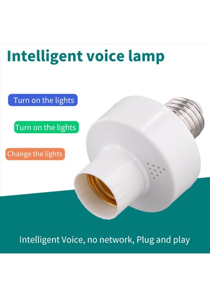 E27 Soket Akıllı Sesli Ampul Adaptörü E27 LED Lamp Tutu Tabanı Yok Ağ Oluşturma Gerekli Akıllı Ses Lambası Kafaları (Yurt Dışından) fırsatları