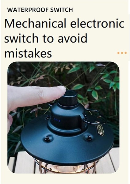 Retro Kamp Işıkları Su Geçirmez At Fenerleri Çadır Lambası USB Şarj Edilebilir Acil Durum Taşınabilir At Lambası (Siyah) (Yurt Dışından) fırsatları