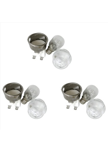 6set E14 Yüksek Sıcaklık Direnci 300 Celsius 250V 25W Fırın Lambası Fırın Lambası Tutucu Fırın Aydınlatma Seramik Lamba Kafası (Yurt Dışından)