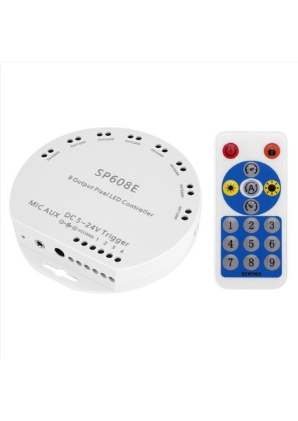 SP608E DC5V-24V WS2812B Bluetooth Uygulama Uzaktan 8 Ch SP602E 4 Ch WS2811 WS2815 LED Işık Şeridi (Yurt Dışından)