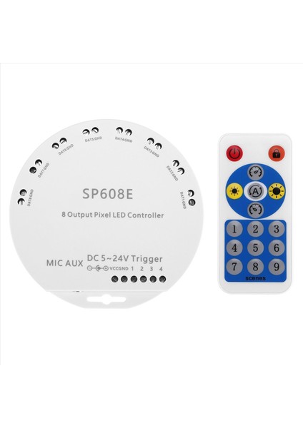 SP608E DC5V-24V WS2812B Bluetooth Uygulama Uzaktan 8 Ch SP602E 4 Ch WS2811 WS2815 LED Işık Şeridi (Yurt Dışından) modelleri