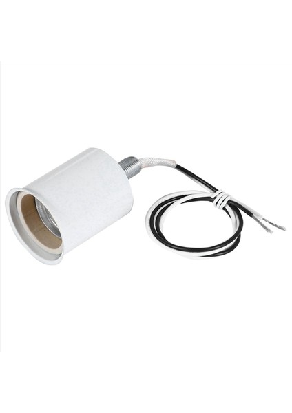6x E27 Seramik Vida Taban Yuvarlak LED Ampul Lamba Soket Tutucu Adaptör Metal Lamba Tutucu Tel Beyaz (Yurt Dışından) fırsatları
