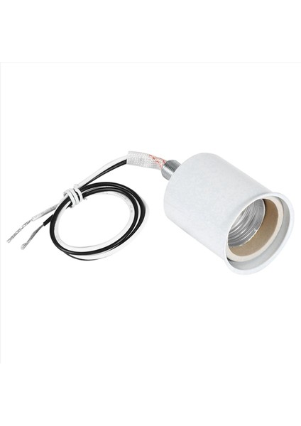 6x E27 Seramik Vida Taban Yuvarlak LED Ampul Lamba Soket Tutucu Adaptör Metal Lamba Tutucu Tel Beyaz (Yurt Dışından) indirimleri