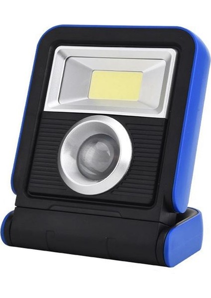 Kamp Koçanı Iş Hafif Güneş Taşınabilir USB Şarj Tespit LED Açık Hava Yüzağı Katlama ve Döner (Mavi+Siyah) (Yurt Dışından)