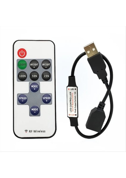 11 Keys LED Strip Denetleyici Mini Dimmer Rf Remace 5V USB Arayüz Denetleyicisi 5050/2835 Tek Renkli LED Şerit (Yurt Dışından)